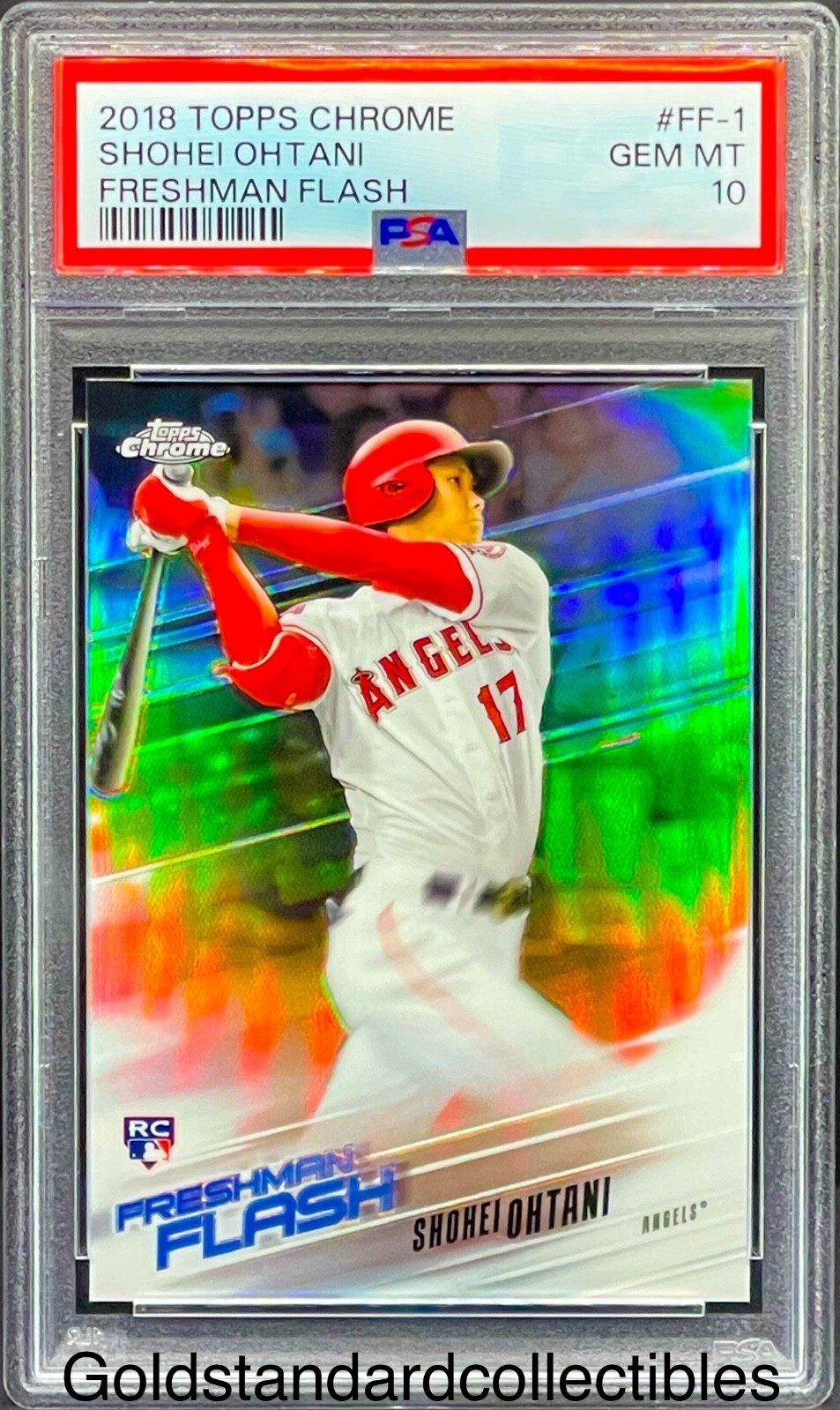 Shohei Ohtani RARE ROOKIE REFRACTOR INVESTMENT CARD TOPPS CHROME MINT PSA 10