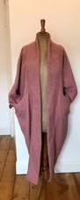 Baylis And Knight Dusky Pink Rose Teddy Boucle Duster Coat With Pockets