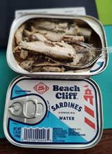 Beach Cliff Wild Caught Sardines in Soybean Oil, 3.75 oz Can Pack of 12 - 14g -