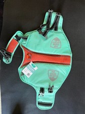 Dog life jacket - Medium for dogs 30 - 55 lbs teal  orange