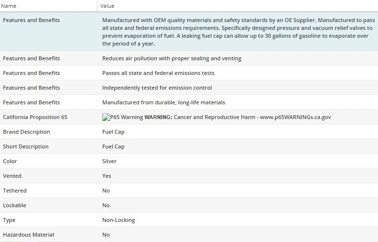 MotoRad MGC40 Fuel Tank Cap for MERCEDES-BENZ 220SB 1960-1965 L6-2.2L - Image 2 of 4