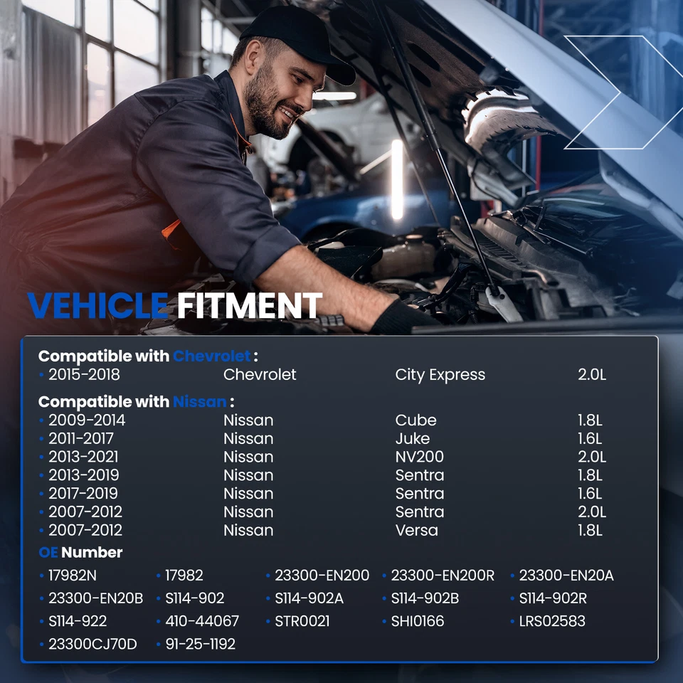 Nuevo motor de arranque para Chevy Nissan Juke Sentra Versa 2007-2012 1,0 kW CW 10T Foto 2 de 4