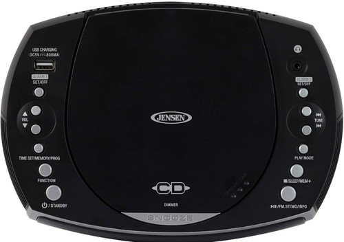 Jensen JCR322 Modern Home CD Tabletop Stereo Clock Digital AM/FM Radio CD Player - Picture 3 of 4