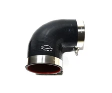 4-Ply 3"-4" ID 90 Degree Reducer Elbow Silicone Hose + T Bolt Clamp BLACK