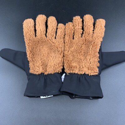 UGG SHERPA GLOVE MENS L/XL WITH LEATHER CONDUCTIVE PALM PATCH ~ HARDWOOD BROWN