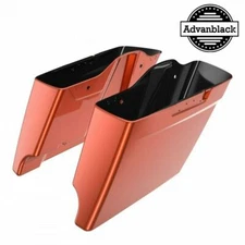 Orange Lava Dual Cutout Stretch Saddlebag Bottom For 2014+ Harley Touring