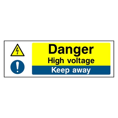 Gefahr Hochspannung Schild oder Aufkleber | MULT0004