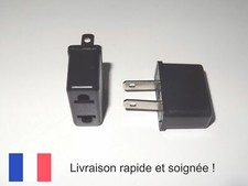 ADAPTATEUR POUR PRISE AVEC 2 FICHES : FRANCE VERS USA US ETATS-UNIS CHINE JAPON