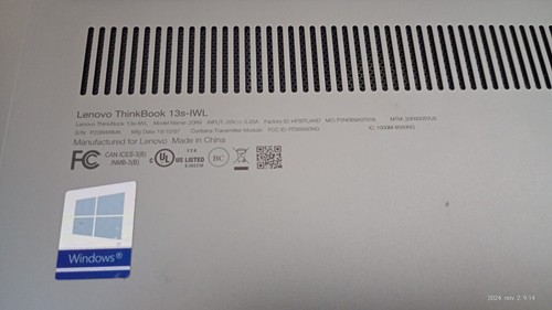 Lenovo ThinkBook 13s IWL engineering sample - Picture 4 of 9