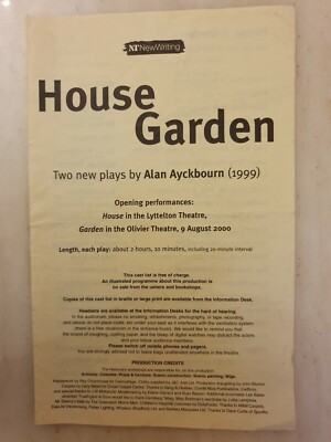 HOUSE & GARDEN DAVID HAIG JANE ASHER CHARLIE HAYES MICHAEL SIBERRY SIAN THOMAS