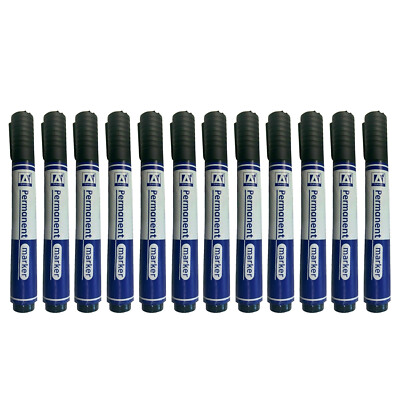 Schwarze Permanentmarker Kugelspitze großer Marker schnell trocknende Tinte Stift Großkauf!!