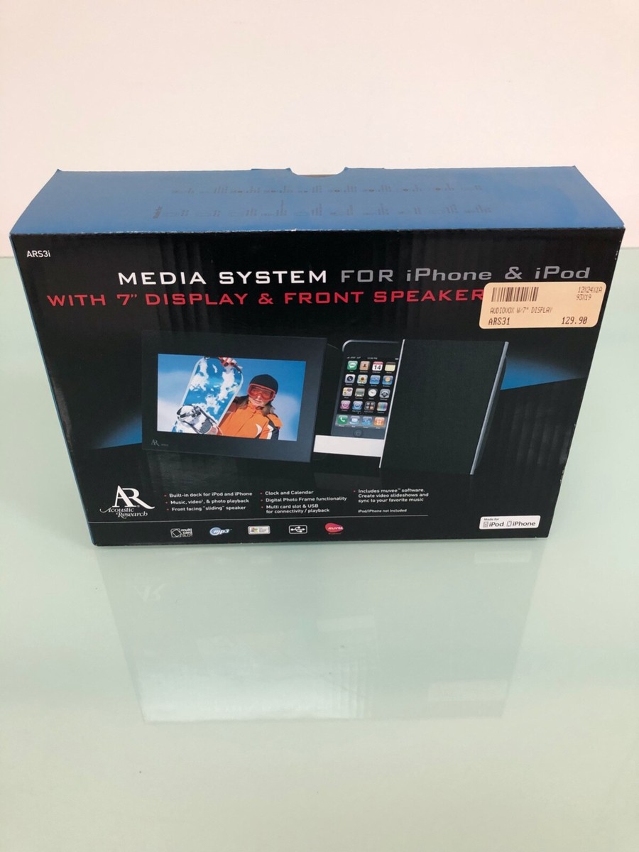 Acoustic Research iPod/iPhone Dock with 7-inch Display and front speaker