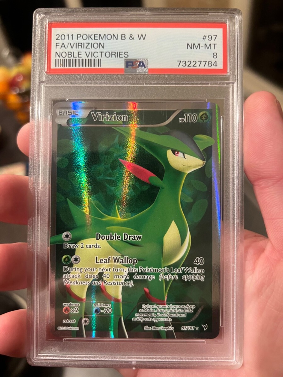 Pokémon 2011 PSA 8 Virizion Full Art 97/101 Noble Victories | eBay
