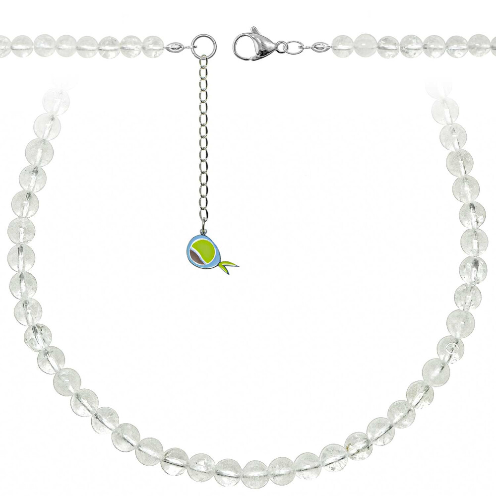 Collier en cristal de roche 60 cm, le cadeau spirituel idéal en perles de quartz de 6 mm