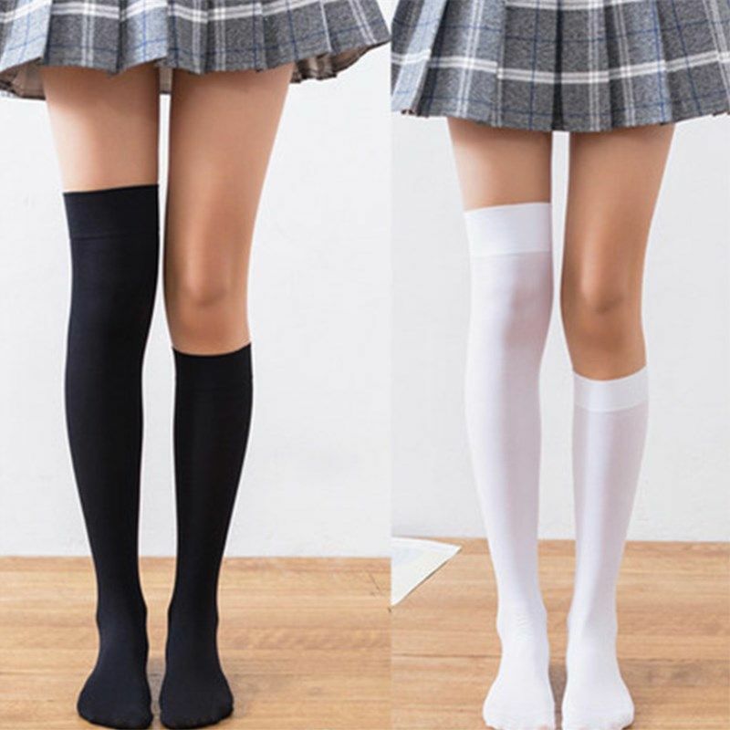 Womens Over The Knee Thigh High Socks Stockings Student Kawaii Japanese  Sock New