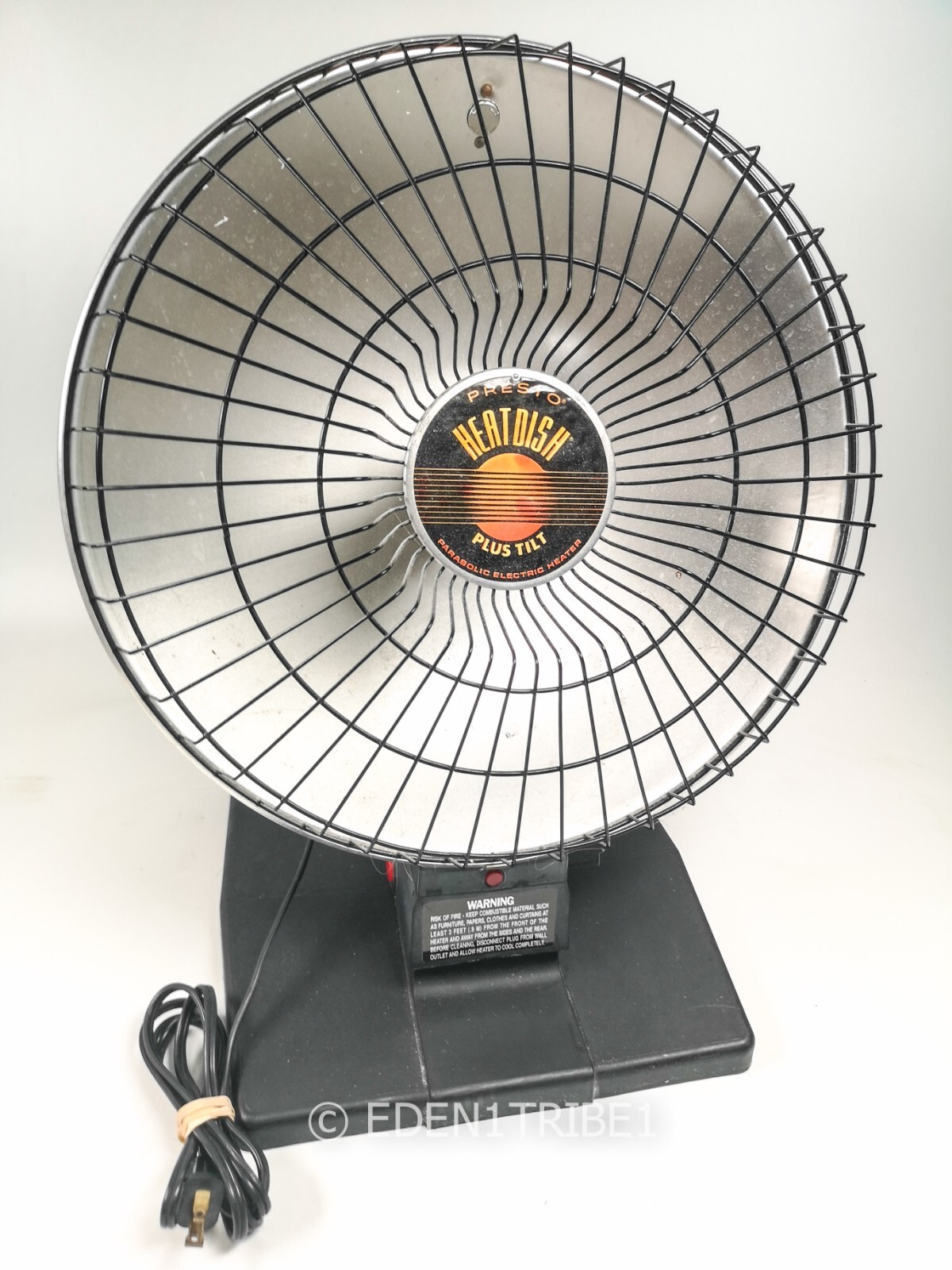 Presto Heat Dish Parabolic Electric Heater Black | eBay