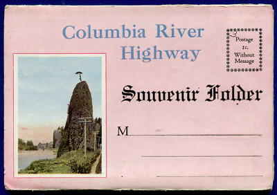 Columbia River Highway Oregon Cascade Locks Eagle Creek  postcard folder PF641