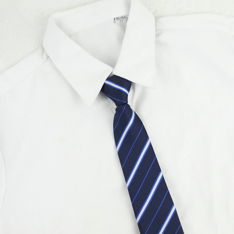 Girls/Boys 15" Fashion Skinny Slim Pre-tied Necktie With Zipper for 8-16Y Kids  - Image 2 of 4