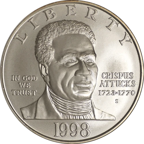 1998-S Black Patriots Commemorative Silver Dollar $1 NGC MS70 - STOCK