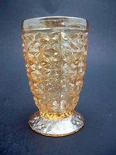 Depression Glass Jeanette "Holiday" Iridized Carnival 4" 5 oz. Tumbler ~ Mint