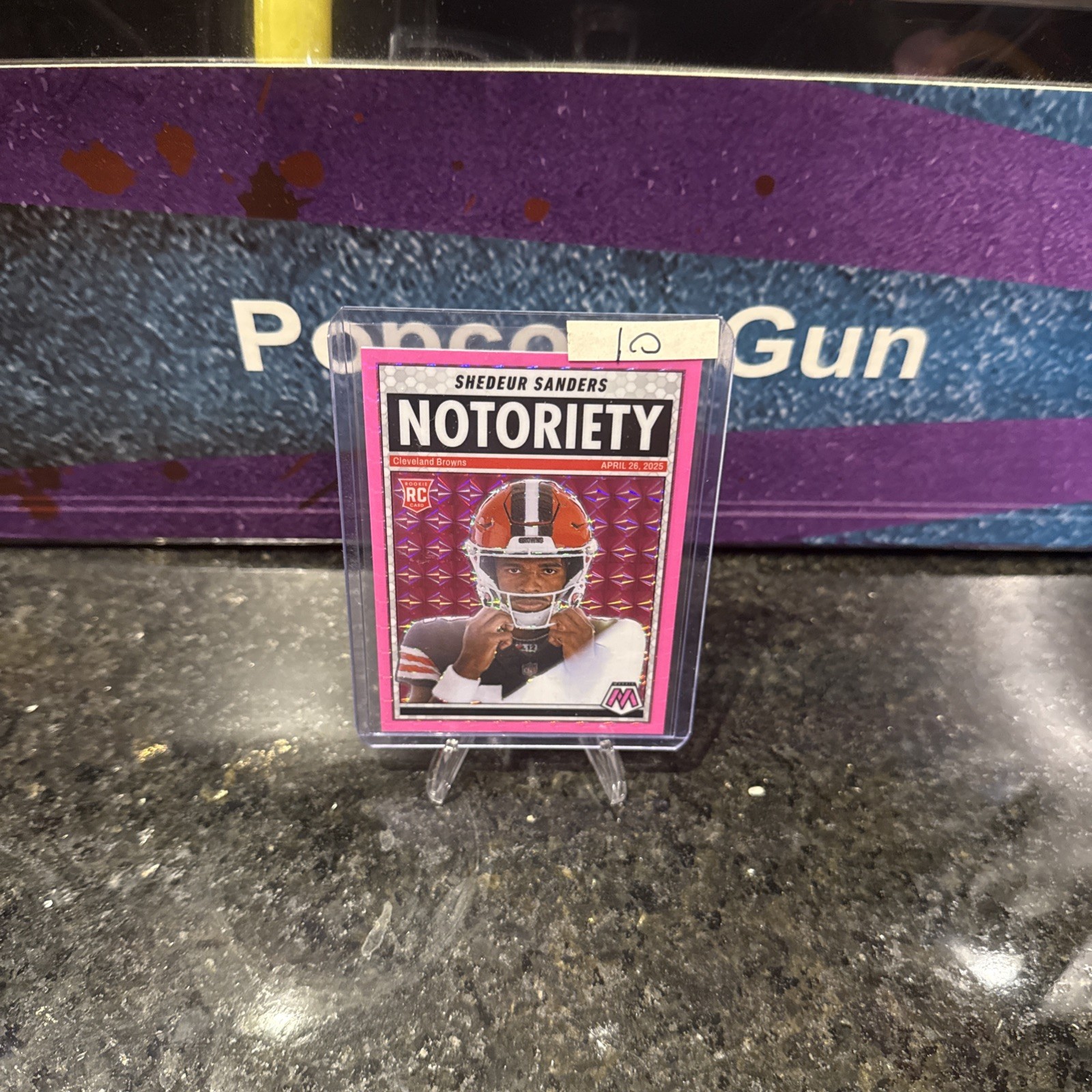 2025 Panini Mosaic - Notoriety Shedeur Sanders #13 Mosaic Pink Fluoresc (RC)