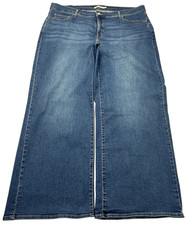 Levis Jeans Womens 22w Blue Medium Wash High Rise 318 Shaping Wide Leg Stretch Levis Jeans Womens 22w Blue Medium Wash High Rise 318 Shaping Wide Leg Stretch