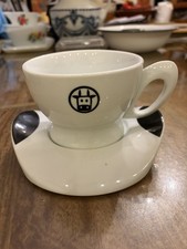 Rare Vintage Bialetti Mukka Cow Print Cappuccino  / Latte Cup / Mug & Saucer. 