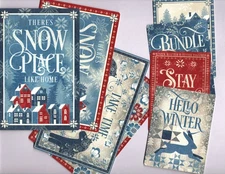 Graphic45 LET'S GET COZY (8PK) EPHEMERA & JOURNALING CARDS Two-Sided