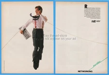 1986 Northern Telecom NT Man Suspenders Computer Keyboard Nortel Networking Ad
