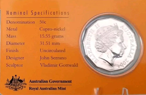 2004 Australian 50c Wildlife Student Winning Design Coin in Card Unc - Picture 3 of 4