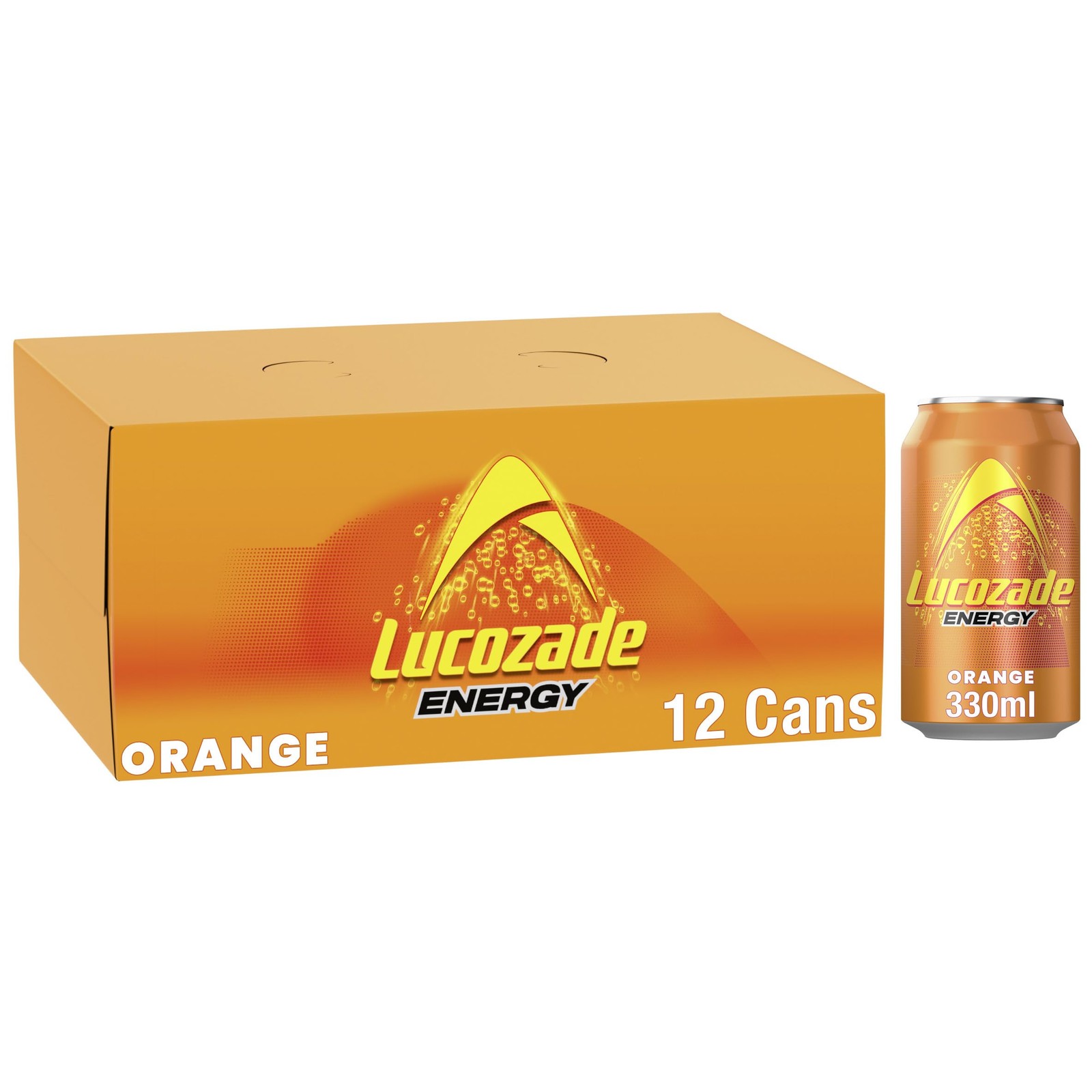 Lucozade Energy Drink Orange 12x330ml 330 ml (Pack of 12),