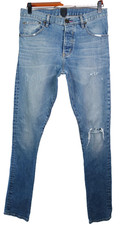 En Noir Jeans Mens 32x34 Blue Stretch Distressed Skinny Slim Fit Made In USA