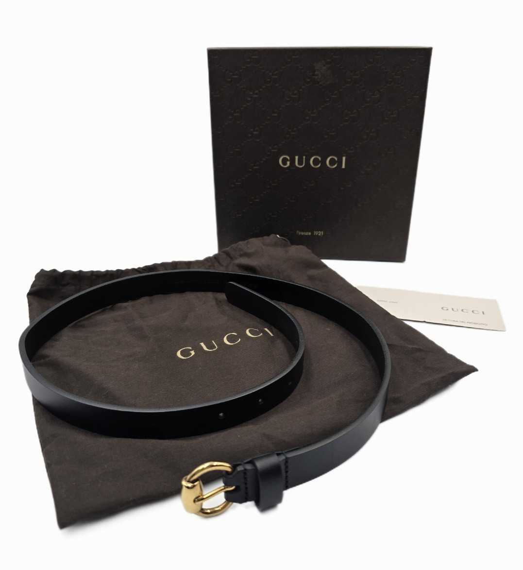 Gucci Black Horse Bit Leather 75 30 Belt | eBay display picture 2