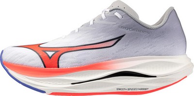 Mizuno Wave Rebellion Flash 3 Mens Running Shoes White Lightweight Run Trainers