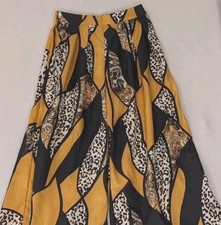 Shein Palazzo Wide Leg Pull On Pants Women's 6 Leopard Print Light Weight Boho