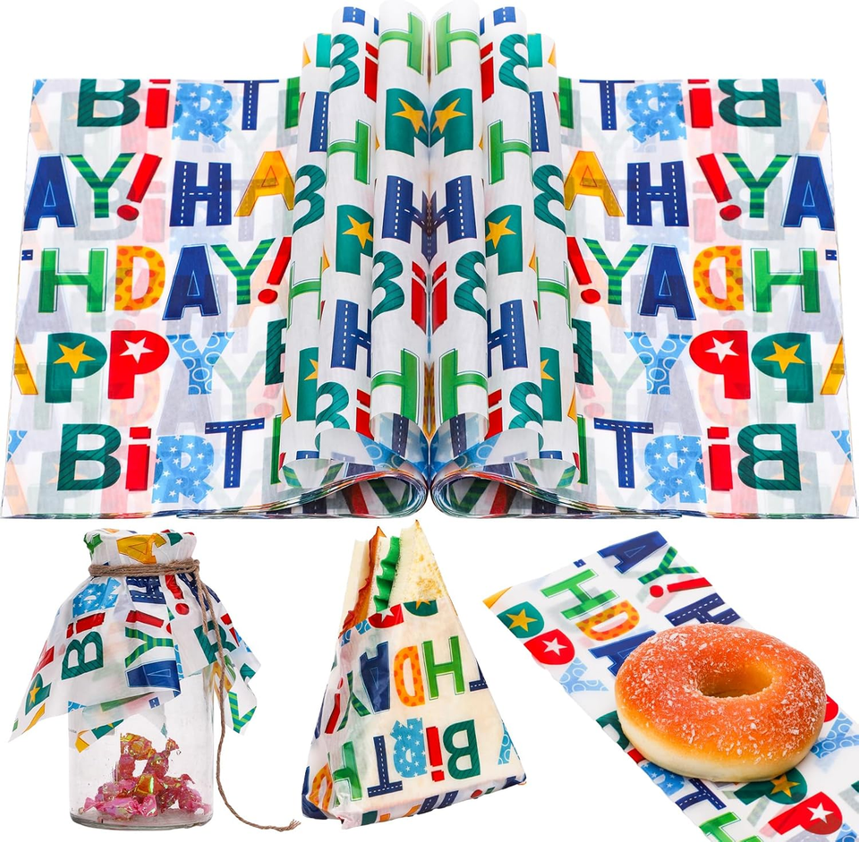 150 Sheets Pink Pumpkin Wax Paper - 9.8x8.3 Inch Grease Proof Wrapping Paper