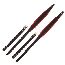Akkordeon Schwarz Riemen Gurt Tragegurt Straps Leder Rot gepolstert