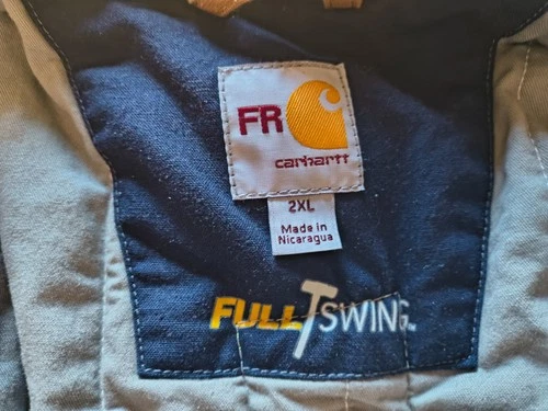 Carhartt FR Flame Resistant Coat Style 102182-410 Blue 2XL Regular NEW image 5