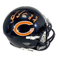 Brian Urlacher Signed HOF 2018 Inscription Chicago Bears Speed Mini Football Hel