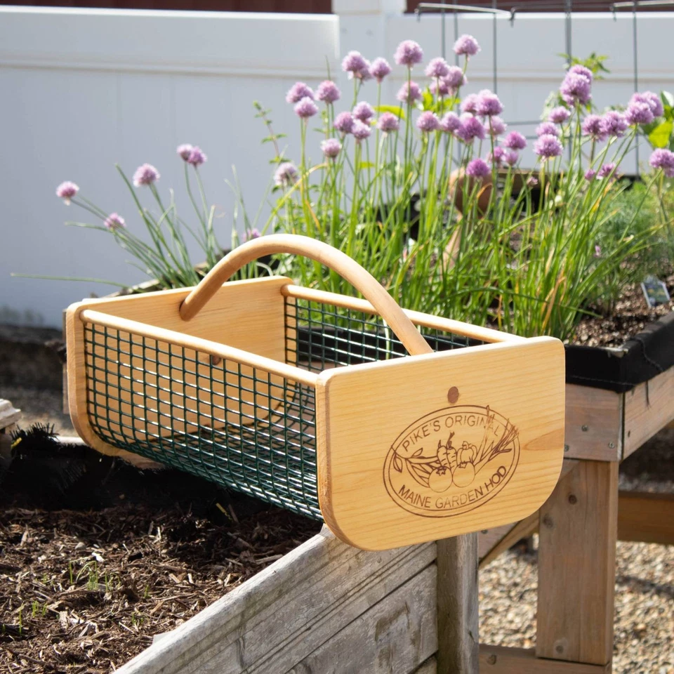 Maine Garden Hod Basket for Garden Harvesting and Gathering, Wood, USA Made - Image 4 of 4