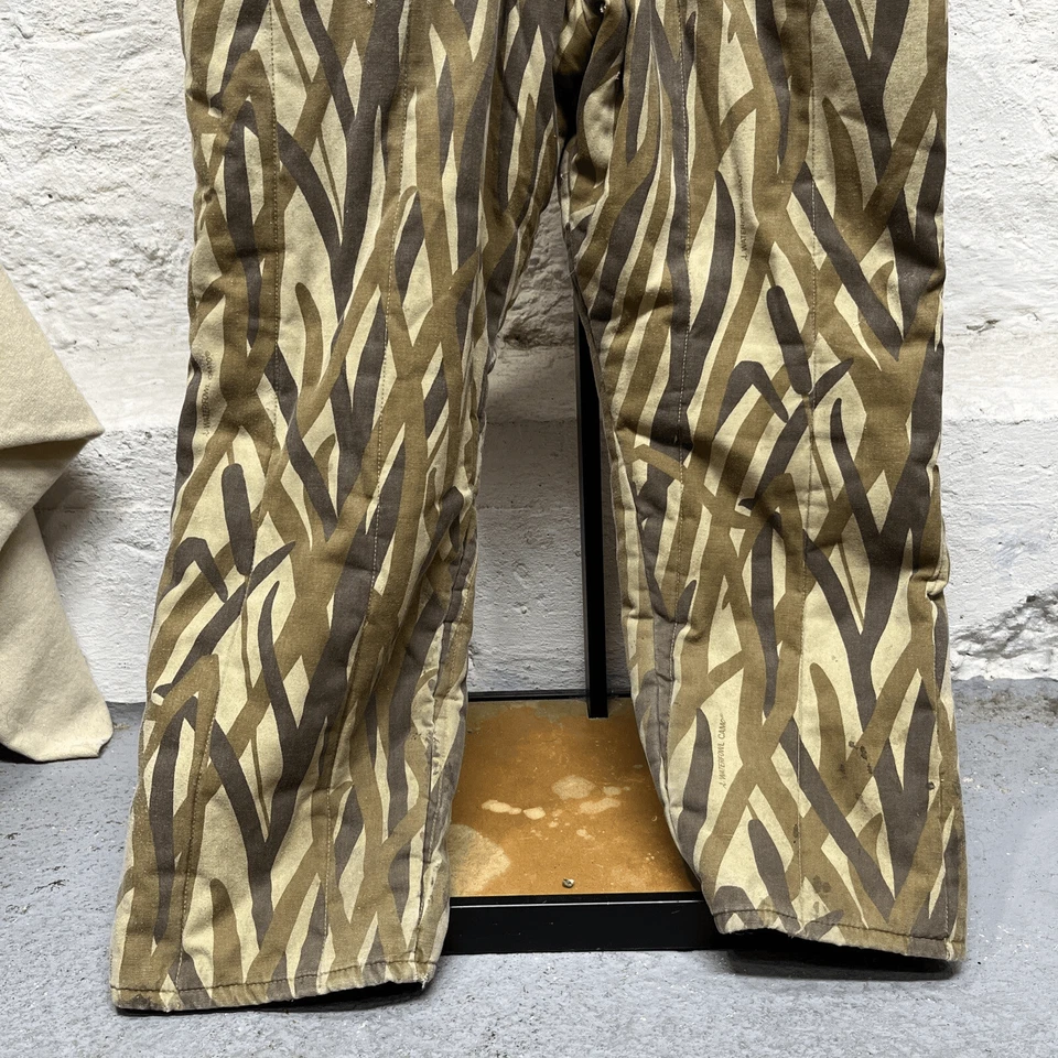 Walls Blizzard Pruf Waterfowl Camo Insulated Overalls Duck Hunting Quilted Vtg - Image 4 of 4