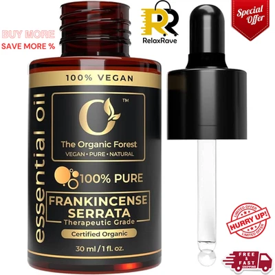 BRANDED Organic Frankincense Essential Oil for Skin Care 100% Pure & Natural oil Vegan