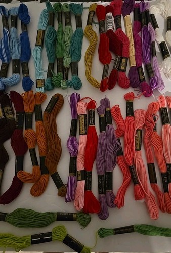 Lot of 68 Skeins Full/Partial Embroidery Thread Cotton Floss Mixed brands - Picture 4 of 5