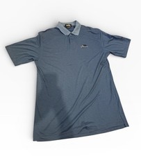 Ashworth Men’s Blue Striped Golf Polo Indian Wells Size L Made In USA