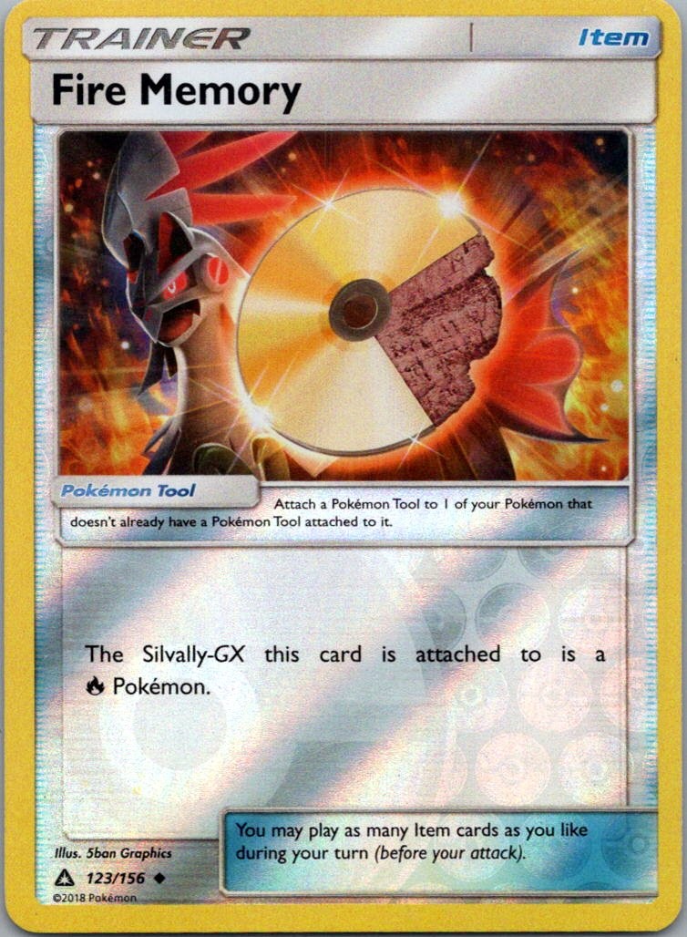 Pokemon TCG Fire Memory 123/156 Ultra Prism Rev Holo LP