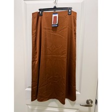 French Connection Womens Satin Midi Slip Skir...