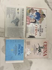 Set Of 4 National Geographic Maps China High Himalaya And Asia Pacific