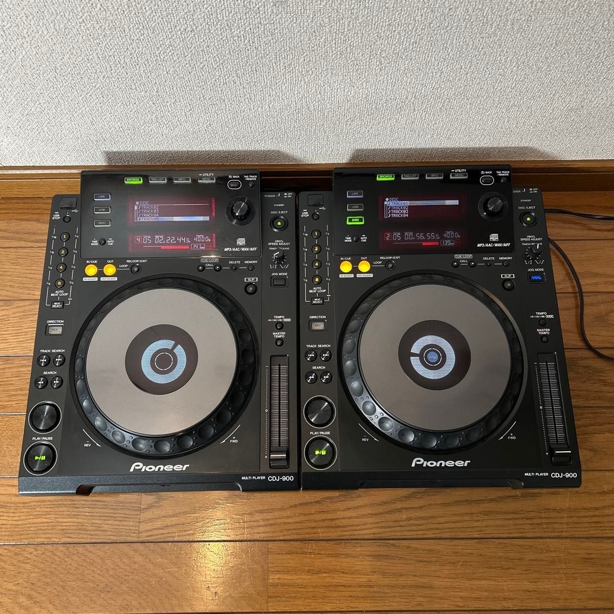 【値下げしました】Pioneer CDJ-900 2台セット ヘッドホン付き Pioneer DJ CDJ-900 Pair Multi Player Operation confirmed From