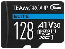 Team Group 128GB Elite microSDXC UHS-I U3, V30, A1, 4K UHD Micro SD Card with SD