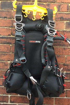 Tauchen Side Mount Harness Red Hat Diving. Ruhestandsverkauf.
